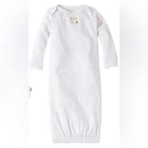 Burt’s Bees Newborn Baby Layette White Sleeper Gown